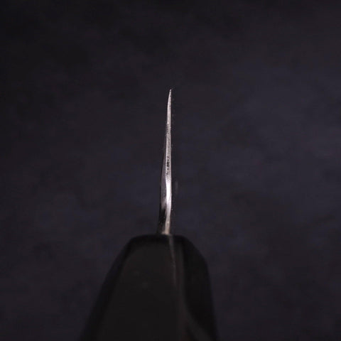 Kama Usuba(Kansai) Blue Steel #2 Suminagashi Buffalo Ebony Handle 180mm-[Musashi]-[Japanese-Kitchen-Knives]