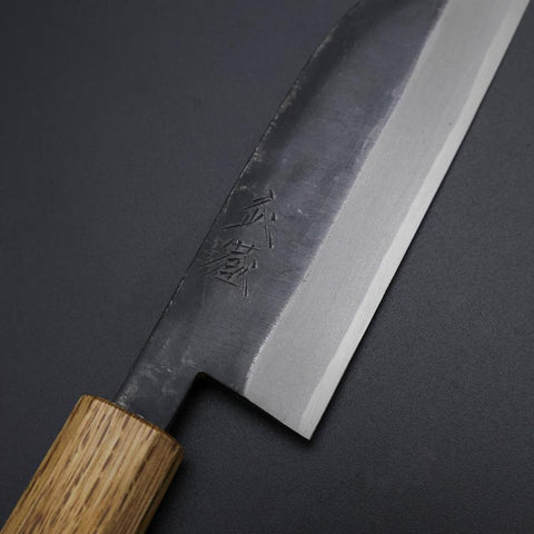 Kawamuki White Steel #1 Kurouchi Yaki Urushi Handle 100mm-[Musashi]-[Japanese-Kitchen-Knives]