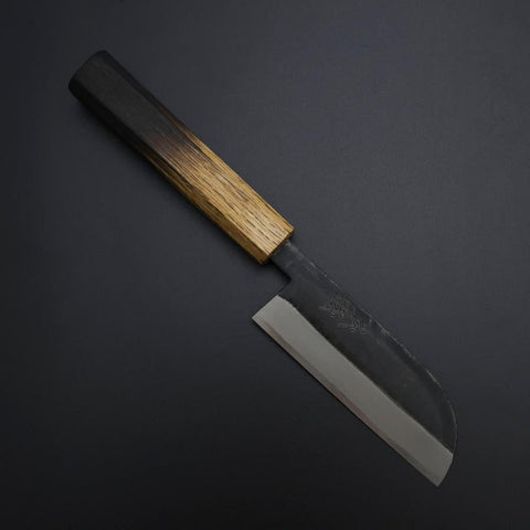Kawamuki White Steel #1 Kurouchi Yaki Urushi Handle 100mm-[Musashi]-[Japanese-Kitchen-Knives]