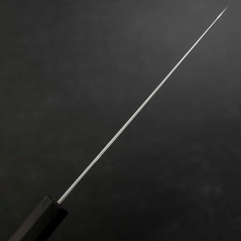 Kengata Petty VG-10 Damascus Ashwood Handle 145mm (5.7”)-[Musashi]-[Japanese-Kitchen-Knives]