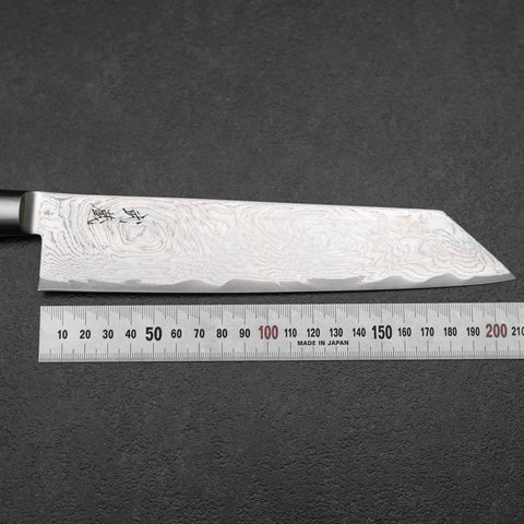 Kiritsuke AUS-10 Damascus Black Western Handle 210mm-[Musashi]-[Japanese-Kitchen-Knives]