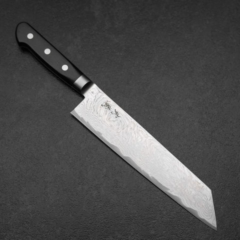 Kiritsuke AUS-10 Damascus Black Western Handle 210mm-[Musashi]-[Japanese-Kitchen-Knives]