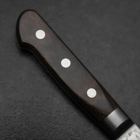 Kiritsuke AUS-10 Damascus Brown Western Handle 210mm-[Musashi]-[Japanese-Kitchen-Knives]