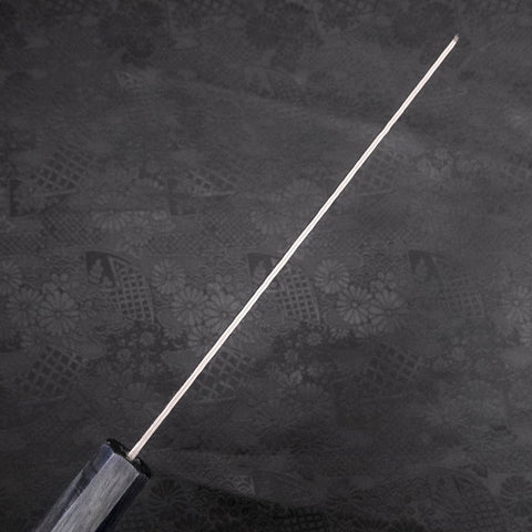 Kiritsuke AUS-10 Tsuchime Damascus Dark-Blue Urushi Handle 210mm-[Musashi]-[Japanese-Kitchen-Knives]