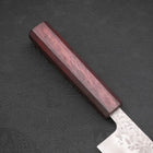 Kiritsuke AUS-10 Tsuchime Damascus Purple Urushi Handle 210mm-[Musashi]-[Japanese-Kitchen-Knives]