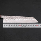 Kiritsuke AUS-10 Tsuchime Damascus Purple Urushi Handle 210mm-[Musashi]-[Japanese-Kitchen-Knives]