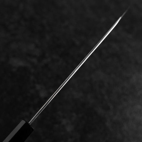 Kiritsuke Blue Steel #1 Suminagashi Buffalo Ebony Handle 200mm (7.9”)-[Musashi]-[Japanese-Kitchen-Knives]