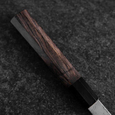 Kiritsuke Blue Steel #1 Suminagashi Buffalo Ebony Handle 200mm (7.9”)-[Musashi]-[Japanese-Kitchen-Knives]