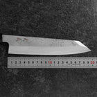 Kiritsuke Blue Steel #1 Suminagashi Buffalo Ebony Handle 200mm (7.9”)-[Musashi]-[Japanese-Kitchen-Knives]
