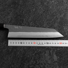 Kiritsuke Blue Super Kurouchi Damascus Buffalo Ebony Handle 210mm-[Musashi]-[Japanese-Kitchen-Knives]