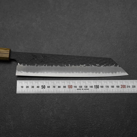Kiritsuke Blue Super Kurouchi Tsuchime Oak Handle 210mm-[Musashi]-[Japanese-Kitchen-Knives]
