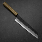 Kiritsuke Blue Super Kurouchi Tsuchime Oak Handle 210mm-[Musashi]-[Japanese-Kitchen-Knives]
