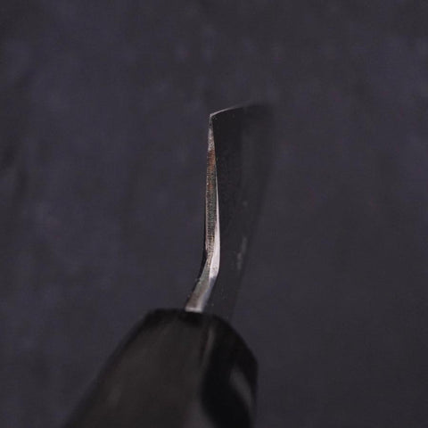 Kiritsuke Blue Steel #1 Suminagashi Buffalo Ebony Handle 200mm-[Musashi]-[Japanese-Kitchen-Knives]