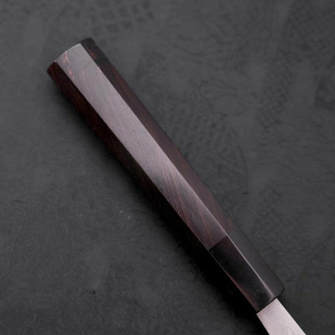 Kiritsuke Blue Steel #2 Damascus Buffalo Ebony Handle 210mm-[Musashi]-[Japanese-Kitchen-Knives]