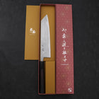 Kiritsuke Blue Steel #2 Damascus Buffalo Ebony Handle 210mm-[Musashi]-[Japanese-Kitchen-Knives]