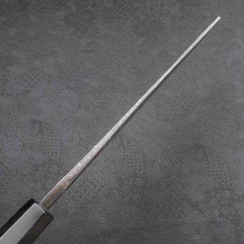 Kiritsuke Blue Steel #2 Kurouchi Damascus Buffalo Ebony Handle 210mm-[Musashi]-[Japanese-Kitchen-Knives]