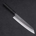 Kiritsuke Blue Steel #2 Kurouchi Damascus Buffalo Ebony Handle 210mm-[Musashi]-[Japanese-Kitchen-Knives]