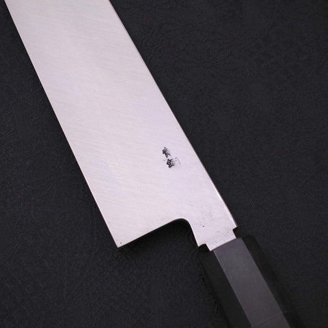 Kiritsuke Blue Steel #2 Suminagashi Buffalo Ebony Handle 240mm-[Musashi]-[Japanese-Kitchen-Knives]