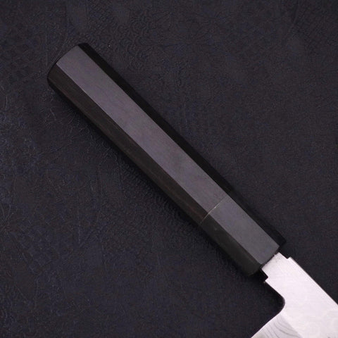 Kiritsuke Blue Steel #2 Suminagashi Buffalo Ebony Handle 240mm-[Musashi]-[Japanese-Kitchen-Knives]