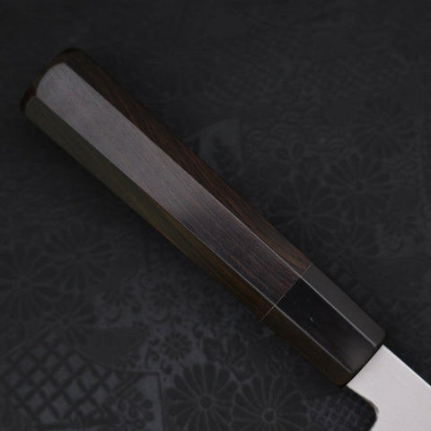 Kiritsuke Blue Steel #2 Suminagashi Buffalo Ebony Handle 240mm-[Musashi]-[Japanese-Kitchen-Knives]