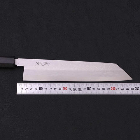Kiritsuke Blue Steel #2 Suminagashi Buffalo Ebony Handle 240mm-[Musashi]-[Japanese-Kitchen-Knives]