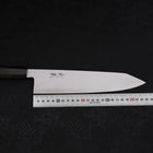 Kiritsuke Blue Steel #2 Suminagashi Buffalo Ebony Handle 240mm-[Musashi]-[Japanese-Kitchen-Knives]