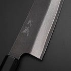Kiritsuke Cobalt Stainless HRC62 Kurouchi Damascus Buffalo Ebony Handle 210mm-[Musashi]-[Japanese-Kitchen-Knives]