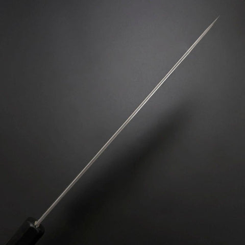 Kiritsuke Cobalt Stainless HRC62 Kurouchi Damascus Buffalo Ebony Handle 240mm-[Musashi]-[Japanese-Kitchen-Knives]