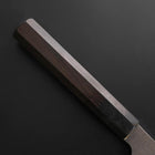 Kiritsuke Cobalt Stainless HRC62 Kurouchi Damascus Buffalo Ebony Handle 240mm-[Musashi]-[Japanese-Kitchen-Knives]