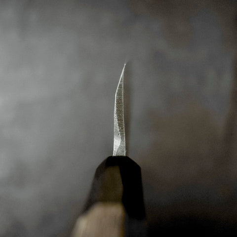 Kiritsuke Deba Blue Steel #2 Kurouchi Buffalo Wenge Handle 180mm-[Musashi]-[Japanese-Kitchen-Knives]