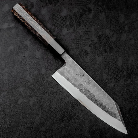 Kiritsuke Deba Blue Steel #2 Kurouchi Buffalo Wenge Handle 180mm-[Musashi]-[Japanese-Kitchen-Knives]