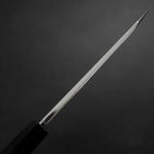 Kiritsuke Deba Honyaki Silver Steel #3 Mirror Buffalo Ebony Handle 180mm (7”)-[Musashi]-[Japanese-Kitchen-Knives]