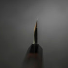 Kiritsuke Deba Honyaki Silver Steel #3 Mirror Buffalo Ebony Handle 180mm-[Musashi]-[Japanese-Kitchen-Knives]