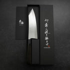 Kiritsuke Deba Honyaki Silver Steel #3 Mirror Buffalo Ebony Handle 180mm-[Musashi]-[Japanese-Kitchen-Knives]