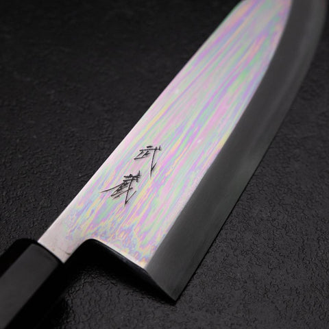Kiritsuke Deba Silver Steel #3 Mirror Buffalo Ebony Handle 180mm-[Musashi]-[Japanese-Kitchen-Knives]