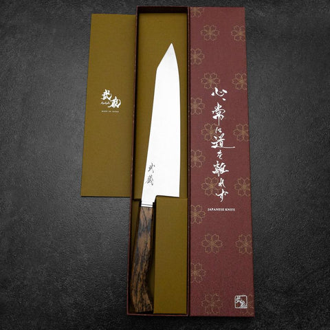 Kiritsuke Gyuto SG-2 Damascus Western Golden Ebony Handle 210mm-[Musashi]-[Japanese-Kitchen-Knives]