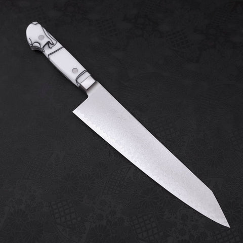 Kiritsuke Gyuto SG-2 Damascus White Handle 240mm-[Musashi]-[Japanese-Kitchen-Knives]
