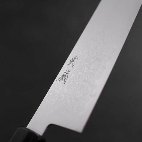 Kiritsuke Gyuto VG-10 Damascus Grey Cherry Handle 210mm (8.3”)-[Musashi]-[Japanese-Kitchen-Knives]