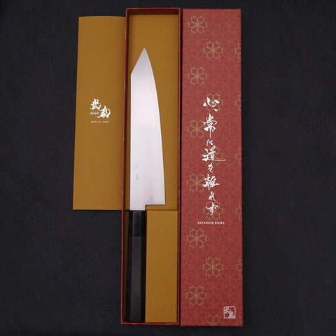 Kiritsuke Gyuto ZDP-189 Polished Buffalo Ebony Handle 210mm-[Musashi]-[Japanese-Kitchen-Knives]