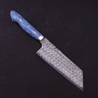 Kiritsuke Nakiri SG-2 Damascus Turquoise Blue Handle 170mm (6.7”)-[Musashi]-[Japanese-Kitchen-Knives]