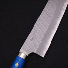 Kiritsuke Nakiri SG-2 Tsuchime Turquoise Blue Handle 170mm-[Musashi]-[Japanese-Kitchen-Knives]