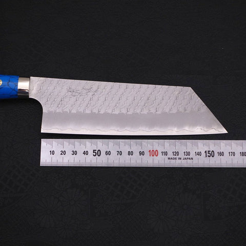 Kiritsuke Nakiri SG-2 Tsuchime Turquoise Blue Handle 170mm-[Musashi]-[Japanese-Kitchen-Knives]
