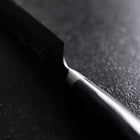 Kiritsuke Petty Blue Steel #2 Nashiji Stainless Clad Dark Blue Western Handle 140mm (5.5”)-[Musashi]-[Japanese-Kitchen-Knives]