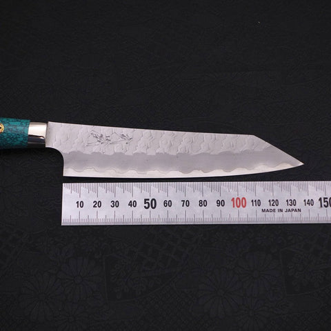 Kiritsuke Petty SG-2 Tsuchime Turquoise Green Handle 150mm-[Musashi]-[Japanese-Kitchen-Knives]