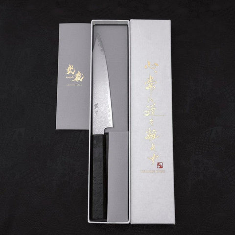 Kiritsuke Petty VG-10 Damascus Black Ishime Handle 150mm-[Musashi]-[Japanese-Kitchen-Knives]
