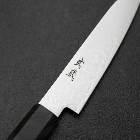 Kiritsuke Petty VG-10 Damascus Gray Birch Handle 120mm-[Musashi]-[Japanese-Kitchen-Knives]