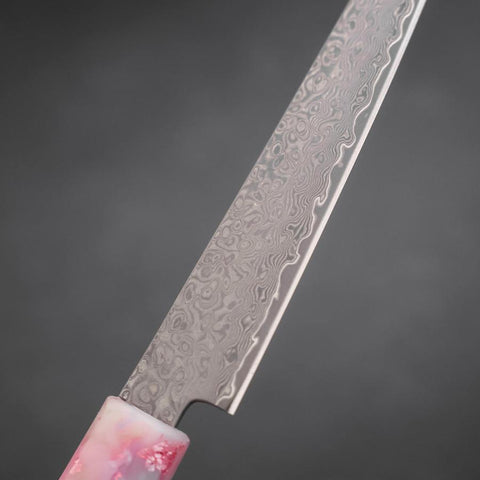 Kiritsuke Petty VG-10 Damascus Ocean Sakura Rose Gold Handle 130mm-[Musashi]-[Japanese-Kitchen-Knives]