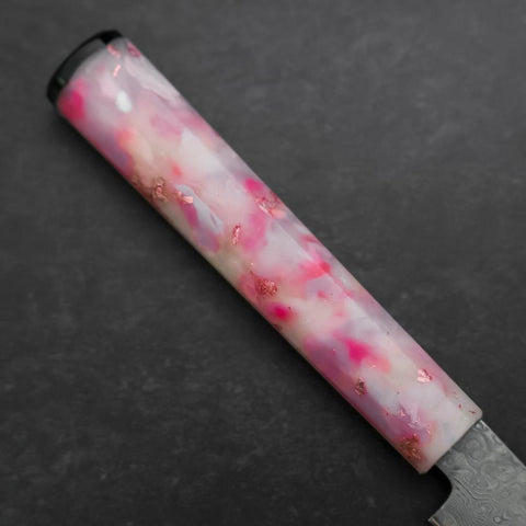 Kiritsuke Petty VG-10 Damascus Ocean Sakura Rose Gold Handle 130mm-[Musashi]-[Japanese-Kitchen-Knives]