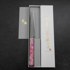 Kiritsuke Petty VG-10 Damascus Ocean Sakura Rose Gold Handle 130mm-[Musashi]-[Japanese-Kitchen-Knives]