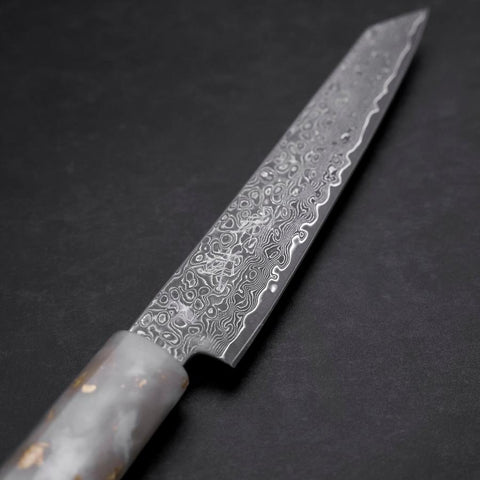 Kiritsuke Petty VG-10 Damascus Ocean White Black Gold Handle 130mm-[Musashi]-[Japanese-Kitchen-Knives]